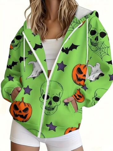 Plus Size Womens Zip Up Hoodies Sweatshirts with Pocket Fall Fashion Outfits Casual Jackets 2025 Winter Clothes in Saudi Arabia