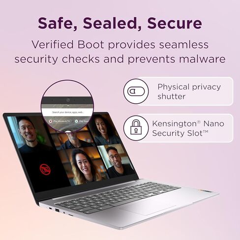 Lenovo Chromebook 15 (شاشة FHD مقاس 15.6 بوصة، وذاكرة وصول عشوائي سعتها 4 جيجابايت، وذاكرة تخزين 128 جيجابايت (بطاقة eMMC سعة 64 جيجابايت + بطاقة SD سعة 64 جيجابايت) تخزين سحابي سعة 2 تيرابايت، Intel Celeron)، كمبيوتر محمول للمنزل والطلاب، Wi-Fi 6، نظام ت in Kuwait