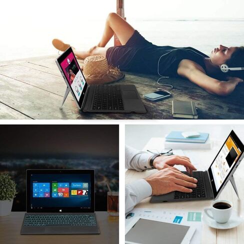 غطاء Microsoft Type Cover لجهاز Surface Pro 4-7، لوحة مفاتيح قابلة لإعادة الشحن مقاس 13 بوصة، لوحة مفاتيح مغناطيسية محمولة لاسلكية فائقة النحافة - أزرق، ياباني (متجدد) in Saudi Arabia