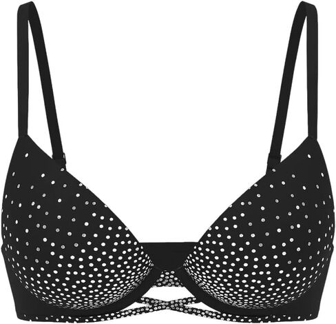 Victoria's Secret Very Sexy Sparkle Crystal Shine/Rhinestone Cradle Push-Up Bra Black New in Saudi Arabia