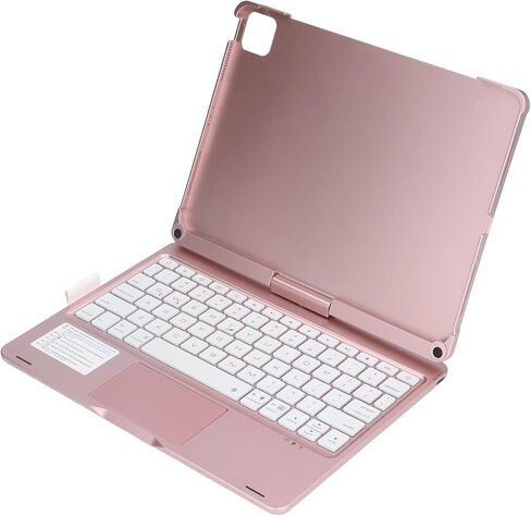 Tablet Case with Keyboard, 360 Degree Rotatable RGB Backlight Touchpad Keyboard Cover for iOS Tablet 11in 10.9in, with 2 Backlight Modes and Flip Up Stand in Saudi Arabia