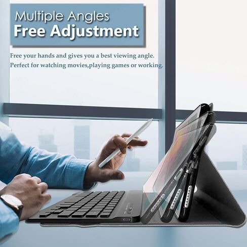 Backlit Keyboard Case for Samsung Galaxy Tab A11 / Tab A9 8.7-Inch 2025/2023 with Screen Protector, Wineecy 7 Colors Light Detachable Wireless Keyboard PU Leather Folio Case for 8.7" Galaxy Tab A11/A9 in Saudi Arabia