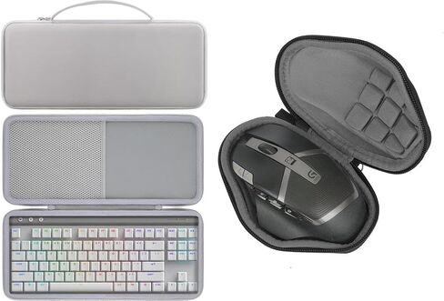 حافظة صلبة من co2CREA للوحة المفاتيح Logitech G515 / G915 TKL والماوس Logitech G602 G604 بدون تأخير in Kuwait