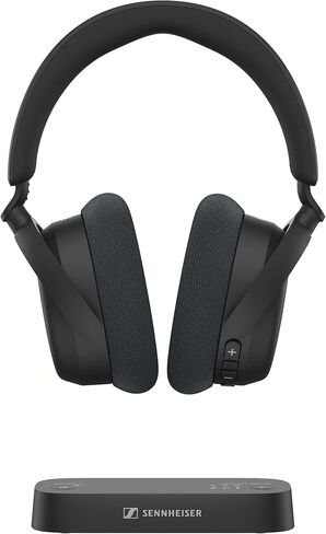 سماعات تلفزيون Sennheiser RS ​​255 - سماعات رأس بلوتوث وحزمة جهاز الإرسال - سماعات رأس لاسلكية ذات زمن وصول منخفض مع صوت محيطي افتراضي ووضوح الكلام وتقنية Auracast - بطارية 50 ساعة in Kuwait