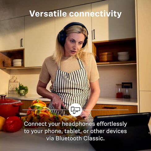 سماعات تلفزيون Sennheiser RS ​​255 - سماعات رأس بلوتوث وحزمة جهاز الإرسال - سماعات رأس لاسلكية ذات زمن وصول منخفض مع صوت محيطي افتراضي ووضوح الكلام وتقنية Auracast - بطارية 50 ساعة in Kuwait