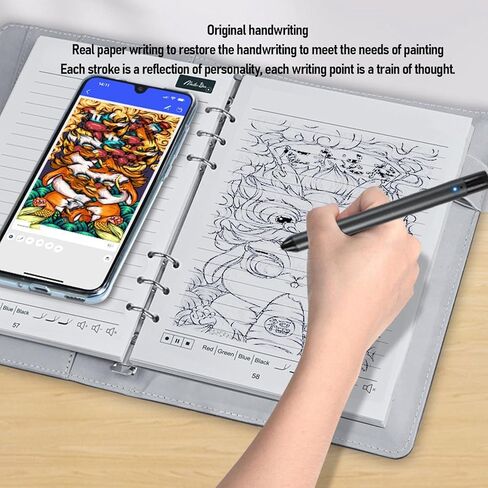 Bluetooth 5.0 Smart Pen for Note Taking with Notebook and Writing Board, Real time Sync for Digitizing, Convert to Text,Gifts for Adults Coworkers Teachers Students (Grey Black Patchwork) in Saudi Arabia