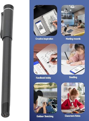 Bluetooth 5.0 Smart Pen for Note Taking with Notebook and Writing Board, Real time Sync for Digitizing, Convert to Text,Gifts for Adults Coworkers Teachers Students (Grey Black Patchwork) in Saudi Arabia