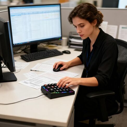 ملحق لوحة المفاتيح الرقمية | لوحة مفاتيح ميكانيكية، إدخال سلكي مكون من 17 مفتاحًا، تصميم مضغوط | هيكل قوي، إعداد سريع | محاسب كمبيوتر مكتبي مبرمج محاسب مصمم جرافيك in Kuwait