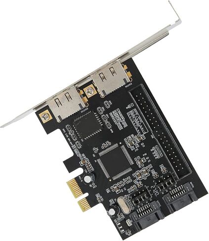 بطاقة محول شبكة CHICIRIS PCIe مع دعم Ultra ATA 133 لتخزين البيانات، بطاقة محول PCB 1 X لمتخصصي تكنولوجيا المعلومات باللون الأسود in Saudi Arabia