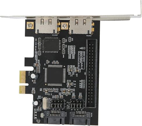 بطاقة محول شبكة CHICIRIS PCIe مع دعم Ultra ATA 133 لتخزين البيانات، بطاقة محول PCB 1 X لمتخصصي تكنولوجيا المعلومات باللون الأسود in Saudi Arabia