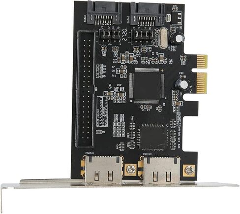 بطاقة محول شبكة CHICIRIS PCIe مع دعم Ultra ATA 133 لتخزين البيانات، بطاقة محول PCB 1 X لمتخصصي تكنولوجيا المعلومات باللون الأسود in Saudi Arabia