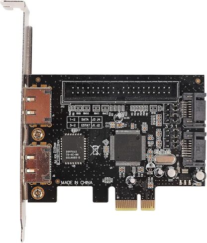 بطاقة محول شبكة CHICIRIS PCIe مع دعم Ultra ATA 133 لتخزين البيانات، بطاقة محول PCB 1 X لمتخصصي تكنولوجيا المعلومات باللون الأسود in Saudi Arabia