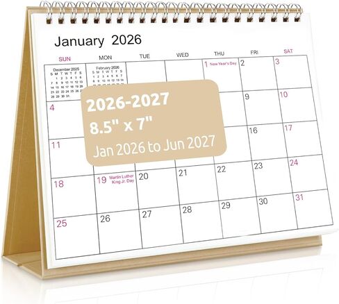 تقويم مكتب Skydue 2025-2026 ، 18 شهرًا تقويمًا من يوليو 2025 إلى ديسمبر 2026 ، 8.5 "× 7". in Saudi Arabia