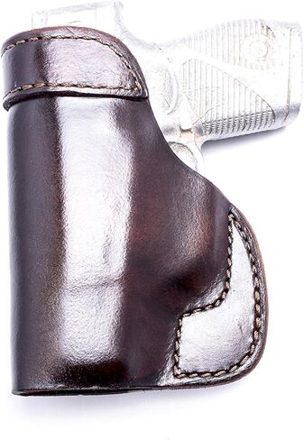 OUTBAGS USA LS2709 (بني-يمين) حافظة مسدس من الجلد الثقيل المحبب بالكامل IWB لـ Taurus PT 709 Slim 9 مم. مصنوع يدويًا في الولايات المتحدة الأمريكية. in Kuwait