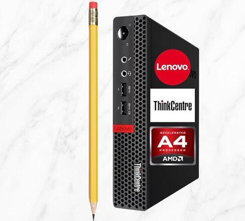 كمبيوتر لينوفو ثينك سنتر M625q صغير الحجم للغاية | AMD A4-9120e، معالج ثنائي النواة | ذاكرة وصول عشوائي DDR4 بسعة 8 جيجابايت، ومحرك أقراص SSD بسعة 256 جيجابايت | ويندوز 11 | جيجابت إيثرنت (RJ-45) | مخرجات DP المزدوجة | رسومات ايه ام دي راديون R3 in Saudi Arabia