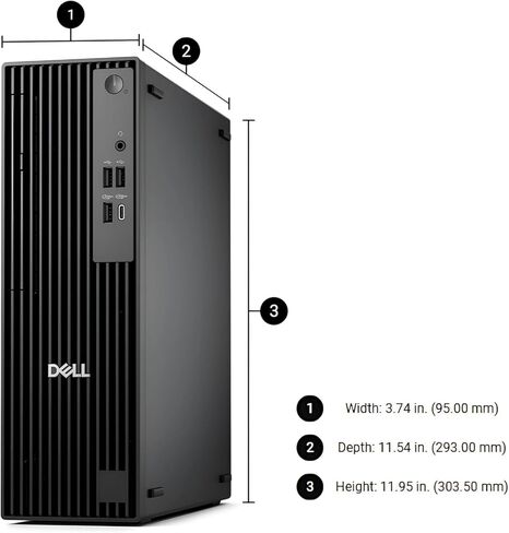كمبيوتر مكتبي صغير للأعمال Dell Pro Slim QCS1250 (Intel Ultra 5-235، Intel Graphics، 64GB DDR5، 8TB PCIe SSD، 180W PSU، RJ-45، 1 Display Port، 1 x HDMI 2.1، Win 11 Pro) in Kuwait