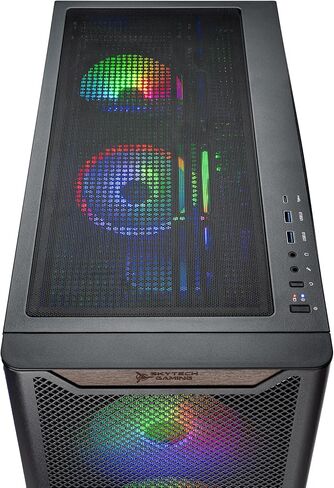 Skytech Gaming Chronos 3 Desktop PC, Intel i5 14400F 2.5 GHz (4.7GHz), AMD RX 9060XT 8GB, 1TB NVMe SSD, 16GB DDR5 RAM 5200, 650W Gold PSU, Wi-Fi, Win 11 in Saudi Arabia