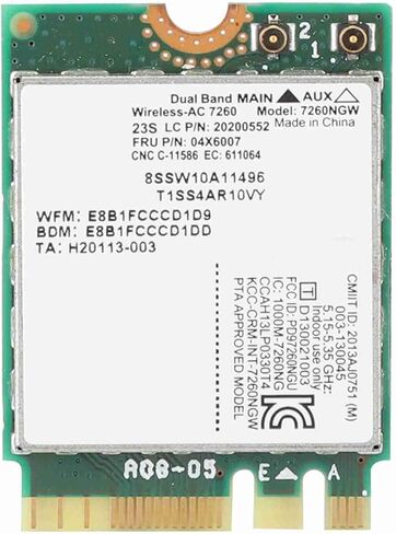 CHICIRIS 7260 AC Wireless Network Card 867Mbps - Two No: 04X6007 00JT547 - Upgrade for T440S X240S Compatible ThinkPad Users in Saudi Arabia