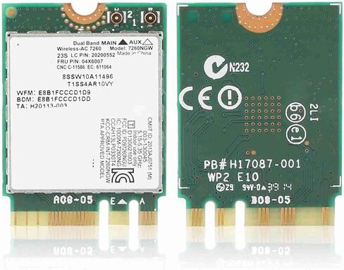 CHICIRIS 7260 AC Wireless Network Card 867Mbps - Two No: 04X6007 00JT547 - Upgrade for T440S X240S Compatible ThinkPad Users in Saudi Arabia