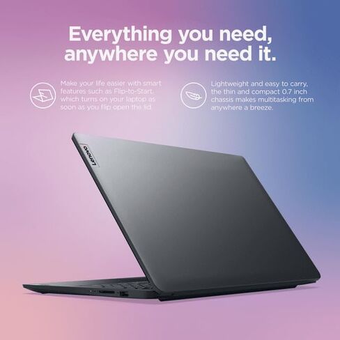 Lenovo Ideapad 1 15.6" FHD Laptop | AMD R3 7320U(Beat i5-1035G1) | 8GB RAM DDR5 | 256GB SSD | Intergrated Graphics | HDMI | Windows 11 Home | Bundle with USB 3.0 Hub in Saudi Arabia