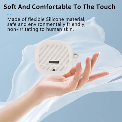 غطاء حافظة JOYROOM OE3، غطاء واقي لسماعات الأذن (مع حلقة تسلق + حبل قصير + قلم تنظيف) مقاوم للسقوط، مقاوم للخدش، مقاوم للصدمات، جراب لـ JOYROOM OE3 (أبيض فاتح) in Kuwait