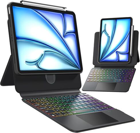 حافظة لوحة مفاتيح لجهاز iPad Pro مقاس 12.9 بوصة 6/5/4/الجيل الثالث وiPad Air مقاس 13 بوصة (2025 M3، 2024 M2).. in Kuwait