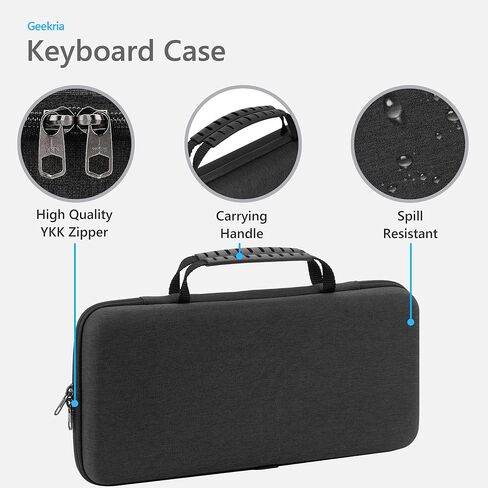 Geekria Keyboard Carrying Case, Compatible with Logitech Alto Keys K75M, Computer Keyboard Hard Shell Travel Bag (Dark Gray) in Saudi Arabia