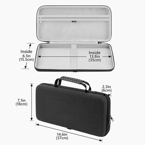 Geekria Keyboard Carrying Case, Compatible with Logitech Alto Keys K75M, Computer Keyboard Hard Shell Travel Bag (Dark Gray) in Saudi Arabia