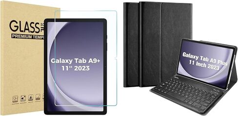 حزمة واحدة من واقي الشاشة ProCase لجهاز Galaxy Tab A9 Plus 11 بوصة 2023 مع حافظة لوحة المفاتيح لجهاز Galaxy Tab A9 Plus/A9+ 5G 11 بوصة 2023 in Kuwait