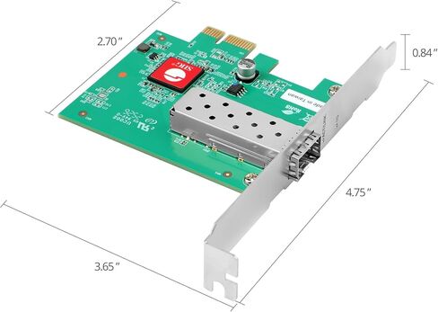 SIIG Single Port 1G SFP Ethernet Network PCIe Card - 1Gbps - Dual-Profile Design -Gigabit Ethernet - SFP Fiber Network Card - TAA Compliant (CN-GP1411-S1) in Saudi Arabia