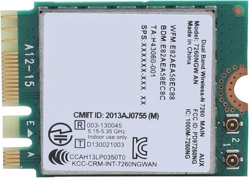 CHICIRIS 7260NGW an Dual Band 300Mbps Card with 4.0, NGFF M2 Interface WiFi Card for Data Transfer, Suitable for Shenzhou in Saudi Arabia