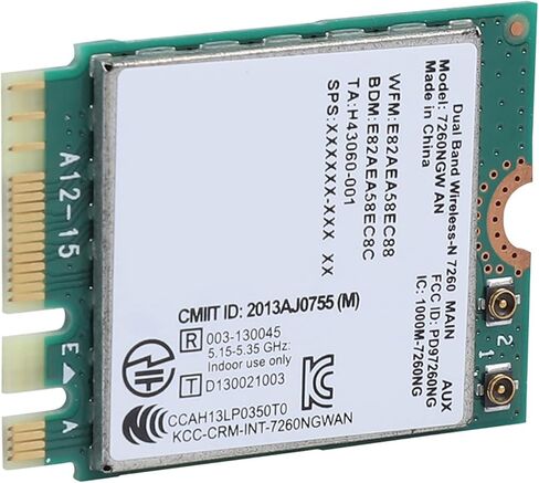 بطاقة CHICIRIS 7260NGW ثنائية النطاق بسرعة 300 ميجابت في الثانية مع بطاقة WiFi 4.0 وواجهة NGFF M2 لنقل البيانات، مناسبة لشنتشو in Saudi Arabia
