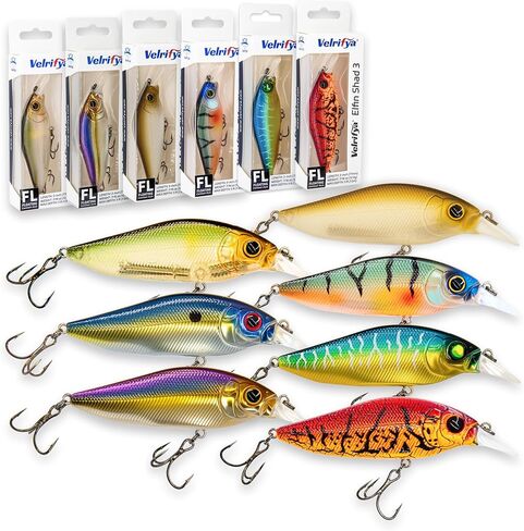 Hybrid Crankbaits/Jerkbait for Bass Fishing-Shallow Diving Crank Shad for Bass Crappie Walleye Pike, Cold Water for Winter and Spring Fishing, for Freshwater and Saltwater in Saudi Arabia