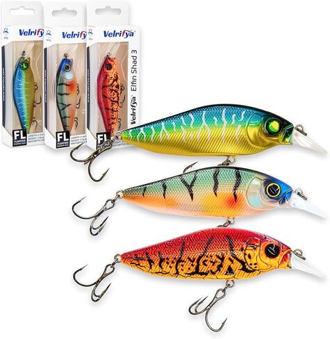 Hybrid Crankbaits/Jerkbait for Bass Fishing-Shallow Diving Crank Shad for Bass Crappie Walleye Pike, Cold Water for Winter and Spring Fishing, for Freshwater and Saltwater in Saudi Arabia