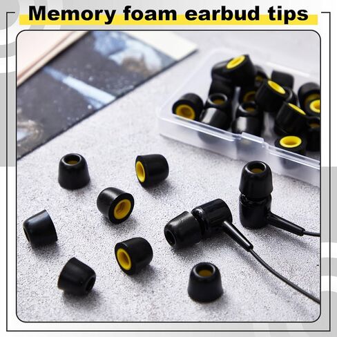 TrelaCo 20 Pairs Memory Foam Ear Tips Replacement Earbud Tips Inner 5mm Compatible with Etymotic, Nuforce, Isotunes Pro, Q-Jays, Noise Isolation, Comfortable for Shooting Range Airplane Outdoor in Saudi Arabia