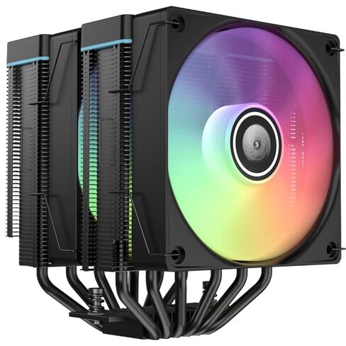 IX20 ARGB Air Cooler, Twin Tower CPU Cooler with Dual 120mm Fans, Black Aluminum Heatsink, 6 Copper Heat Pipes, 6.2 Inch High for AMD AM4/AM5 and Intel 15XX/1700/1851/2011 in Saudi Arabia