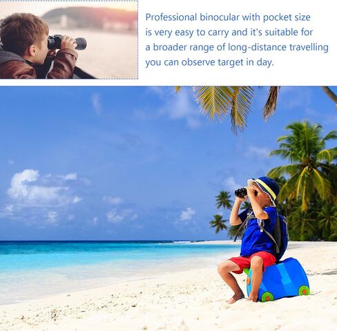 Zerodeko 4x30 Portable Binoculars, Green Compact Outdoor Bird Watching and Sightseeing Binoculars for Camping and Travel in Saudi Arabia