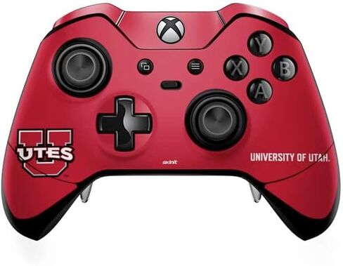 ملصق Skinit المخصص للألعاب متوافق مع وحدة تحكم Xbox One Elite - تصميم بلوك U مرخص رسميًا من جامعة يوتا in Kuwait