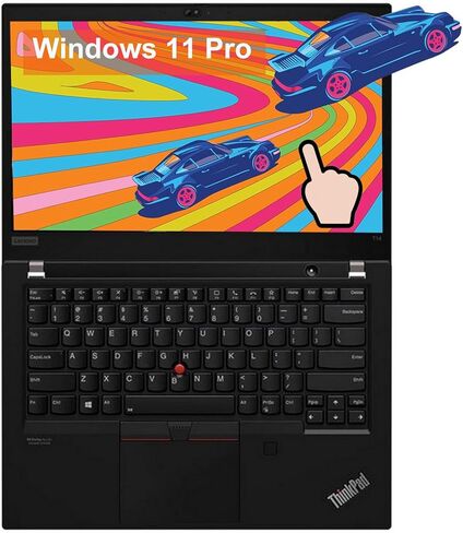 كمبيوتر محمول Lenovo ThinkPad T14 Gen 2 بشاشة تعمل باللمس، شاشة 14 بوصة FHD 1920 x 1080، الجيل الحادي عشر Intel Core i5-1145G7 (2.6-4.4 جيجا هرتز، 4 كور)، ذاكرة الوصول العشوائي DDR4 16 جيجابايت، 512 جيجابايت SSD، Windows 11 Pro (متجدد) in Kuwait
