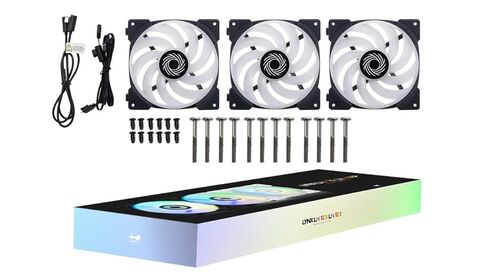 InWin Lynx LN120 مراوح علبة ثلاثية سوداء صامتة قابلة للربط جنبًا إلى جنب من النوع C Daisy-Chainable ARGB 120 مم (IW-FN-LN120-3PK) in Kuwait
