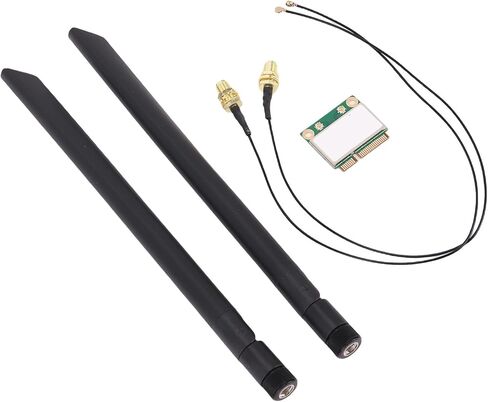 بطاقة WiFi 6 لاسلكية، مجموعة شرائح RTL8852BE، محول شبكة PCIe 5.3 بسرعة 1200 ميجا بت في الثانية، مع هوائي 8dbi لأجهزة الكمبيوتر المحمول الصغيرة in Kuwait