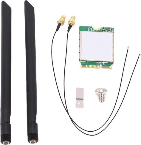 بطاقة WiFi 7، شريحة RTL8922AE، نطاق 6338 ميجا بت في الثانية، بطاقة شبكة لاسلكية 2.4 جيجا هرتز 5 جيجا هرتز 6 جيجا هرتز مع هوائي BT5.4 مزدوج 8dBi، لأجهزة الكمبيوتر المحمول 10 11 كمبيوتر in Kuwait