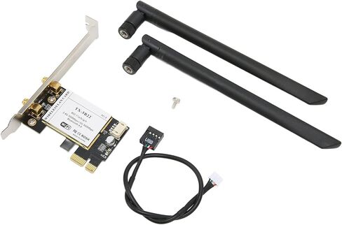 SUNGOOYUE AR5B22 Dual Band PCIe Wireless Network Card, Black Metal, 2.4G/5G 300Mbps, 4.0, with Antennas for Desktop Computer in Saudi Arabia