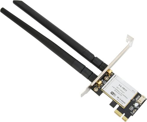 SUNGOOYUE AR5B22 Dual Band PCIe Wireless Network Card, Black Metal, 2.4G/5G 300Mbps, 4.0, with Antennas for Desktop Computer in Saudi Arabia