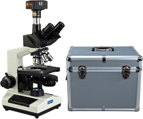 OMAX 40X-2000X 18MP USB3 Digital Phase Contrast Trinocular LED Microscope with Hard Aluminum Case in Saudi Arabia