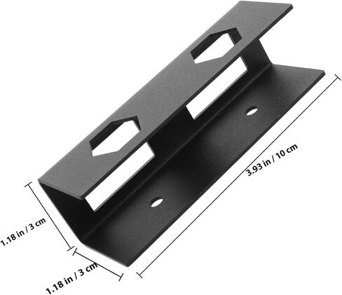 حامل كمبيوتر محمول ولوحة مفاتيح للمكتب من Uonlytech، رف تخزين معدني غير مرئي للاستخدام المكتبي والمنزلي، حامل أسود أسفل المكتب للكمبيوتر اللوحي والكمبيوتر المحمول in Saudi Arabia
