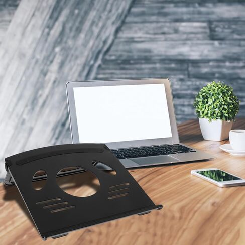 BESPORTBLE Laptop Cooling Stand Portable Laptop Holder with Foldable Desktop Rack Black for Office and Travel in Kuwait