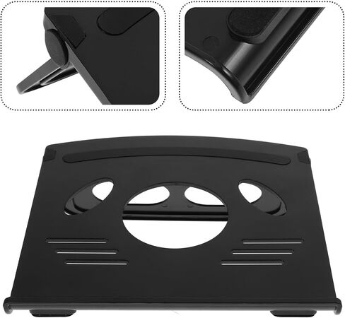 BESPORTBLE Laptop Cooling Stand Portable Laptop Holder with Foldable Desktop Rack Black for Office and Travel in Kuwait