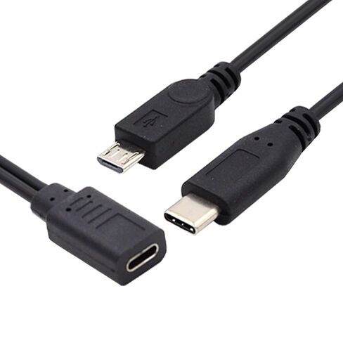 كابل CY من النوع C USB-C أنثى إلى USB-C من النوع C USB 3.1 وكابل شحن تمديد مقسم ذكر USB صغير in Saudi Arabia