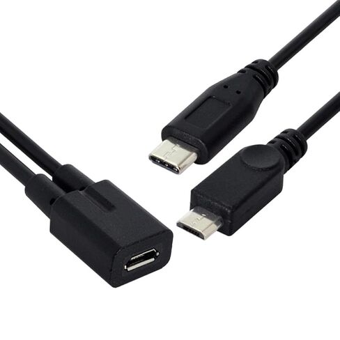 كابل CY من النوع C USB-C أنثى إلى USB-C من النوع C USB 3.1 وكابل شحن تمديد مقسم ذكر USB صغير in Saudi Arabia